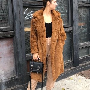 Brown fur coat